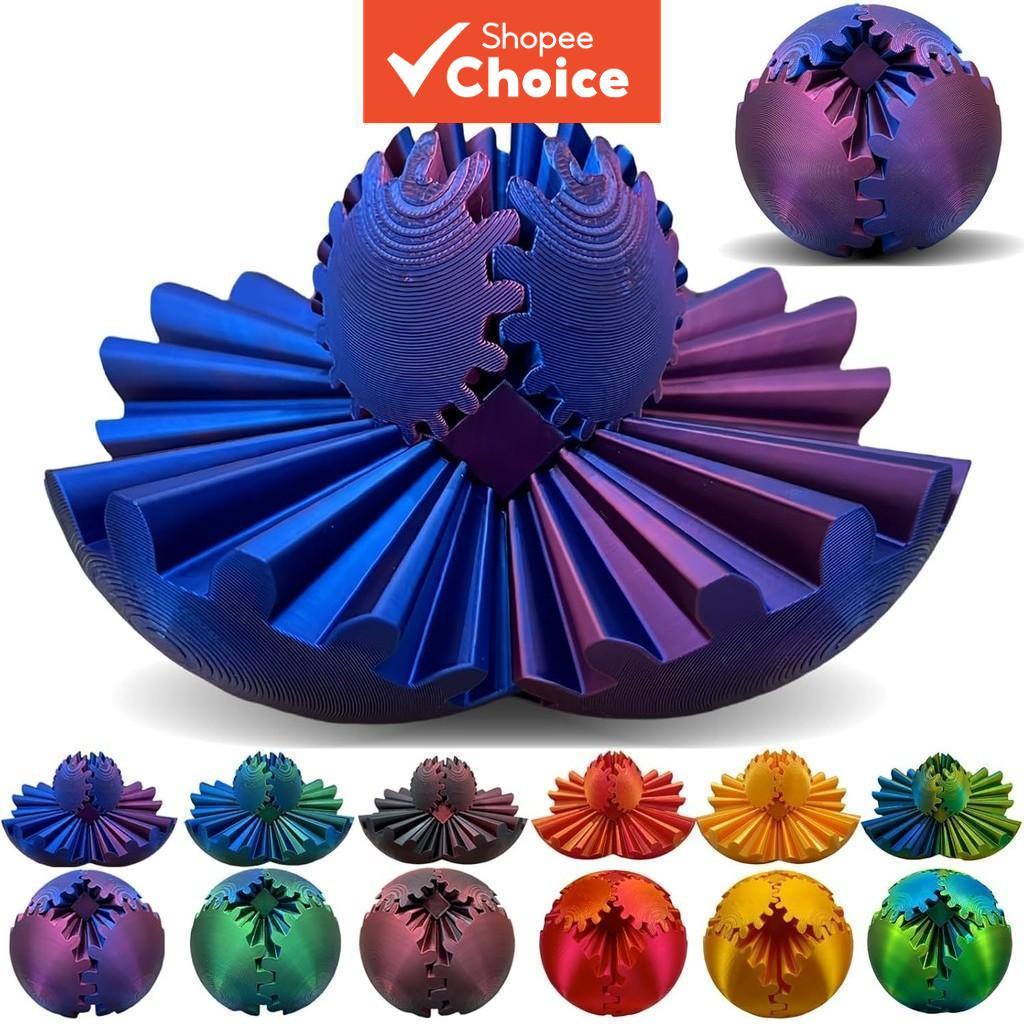 Cubo Giratório De Brinquedo Bola De Engrenagem Impressa Em 3D , Para Presente De Relaxamento De Foco De Ansiedade E Alív