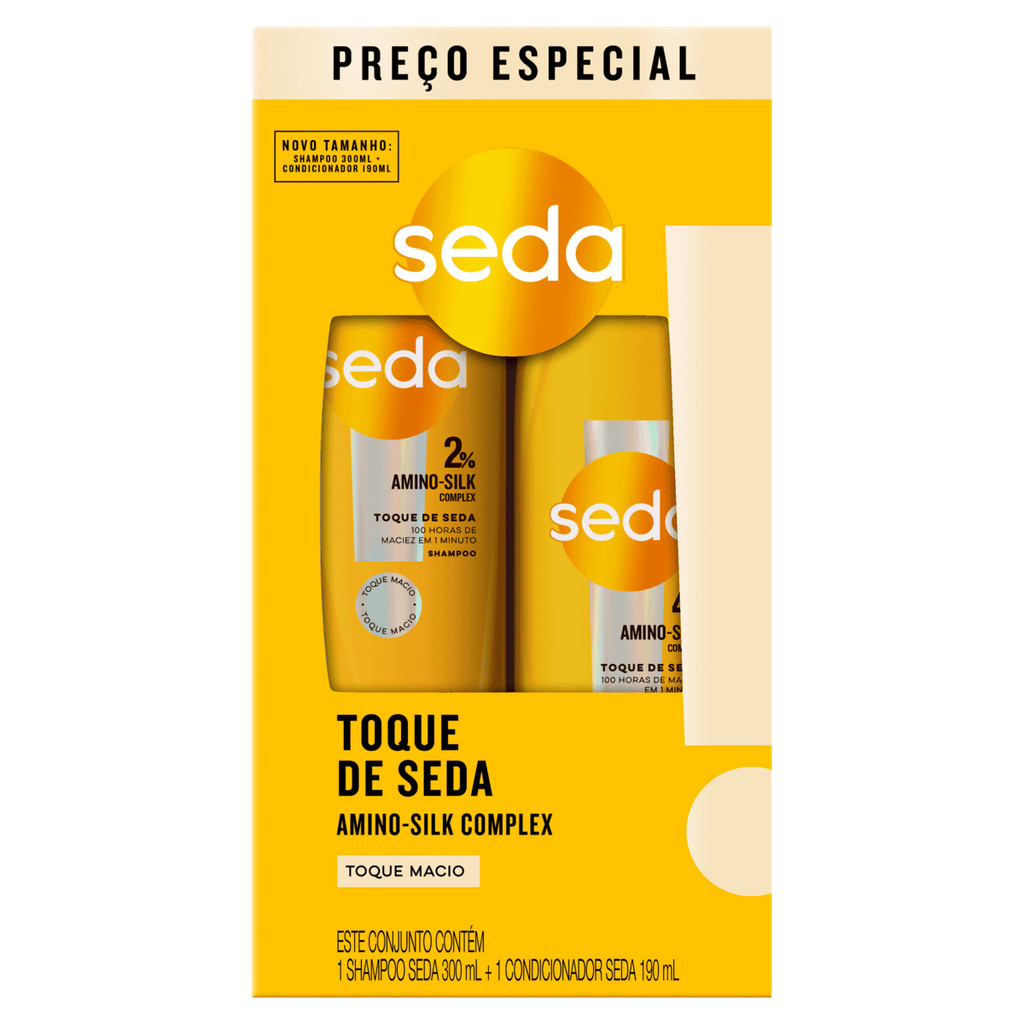 Seda Kit Shampoo + Condicionador Toque de Seda 300ml
