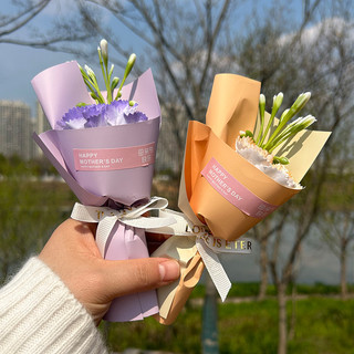 Buquê de sabão de simulação de cravo dia das mães cravo pequeno buquê novo estilo Premium lembrança evento sabão flor