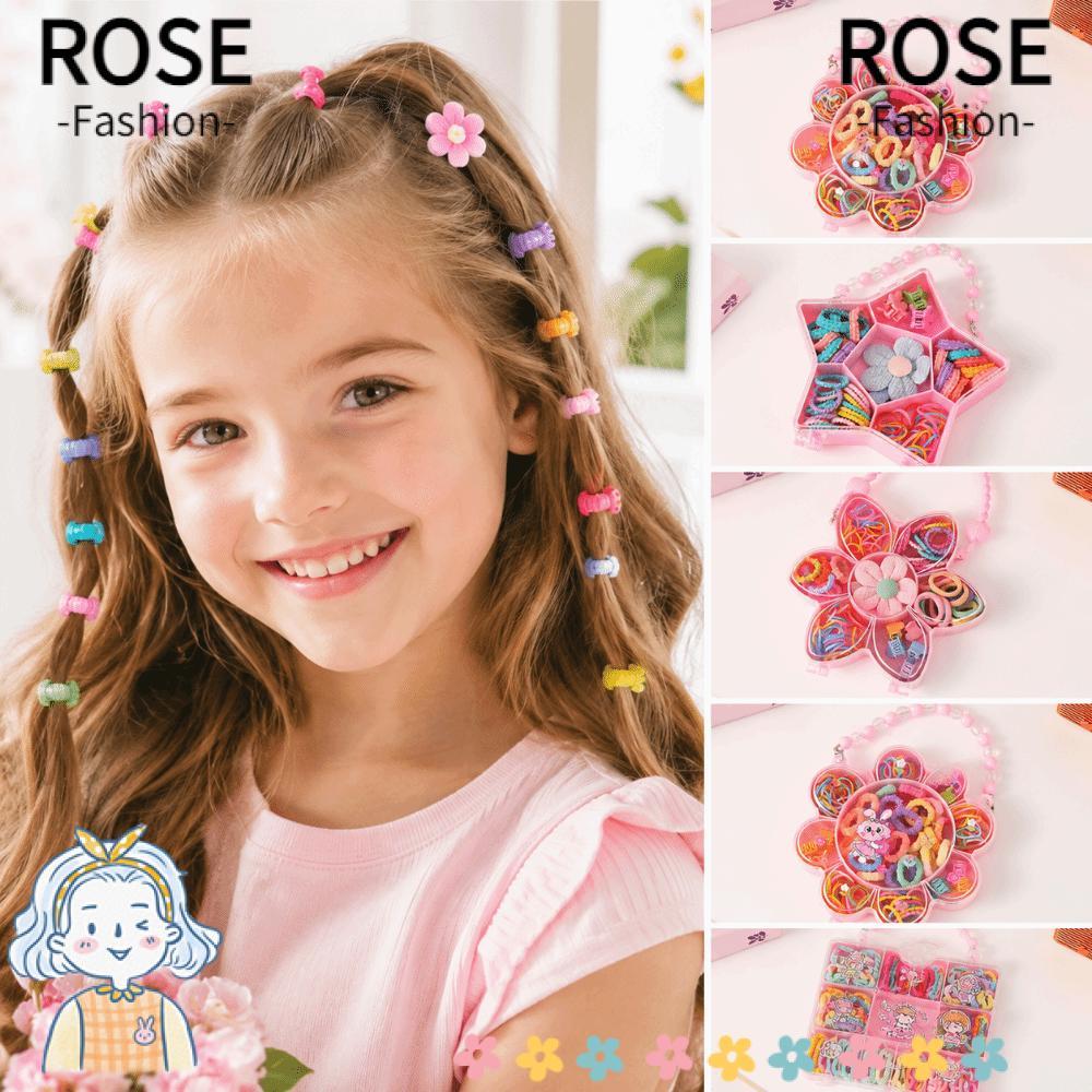 ROSEGOODS Laços De Cabelo Elásticos , Suportes De Rabo De Cavalo Em Formato De D