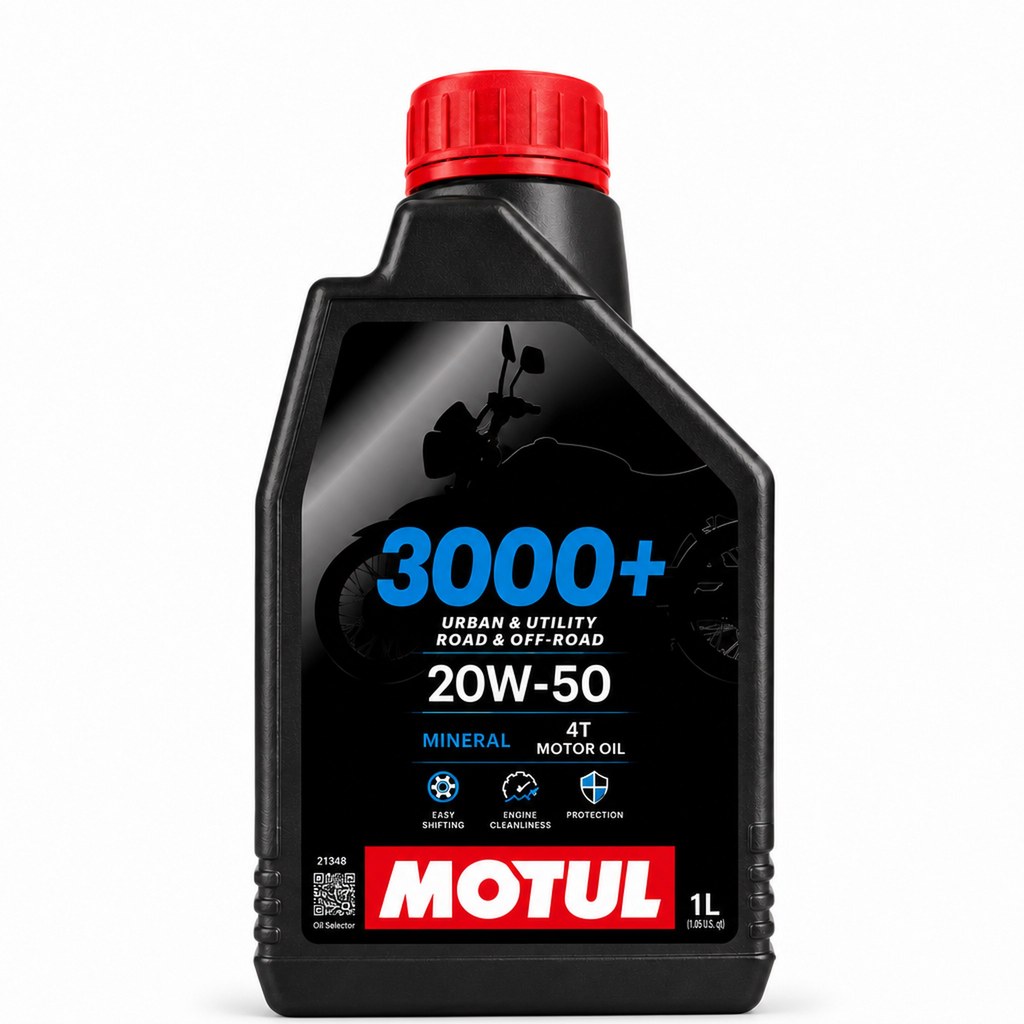 Óleo Lubrificante Motul 3000+ 20w50 Motos 1 Litro