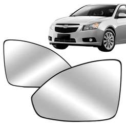Lente Espelho Retrovisor Cruze 2011 2012 2013 2014 2015 2016 Com Placa