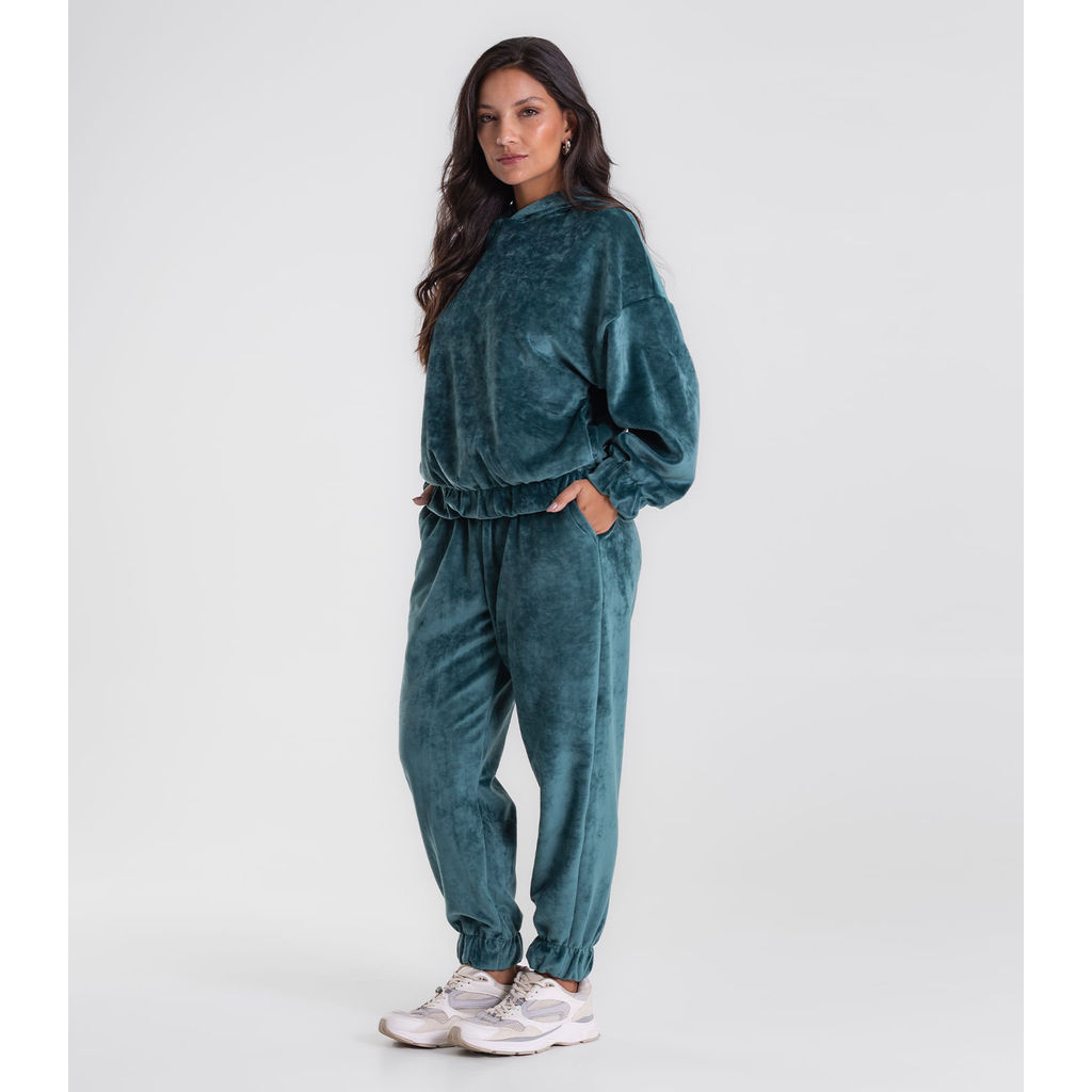Conjunto Blusão Com Calça Endless Plush Feminina Verde