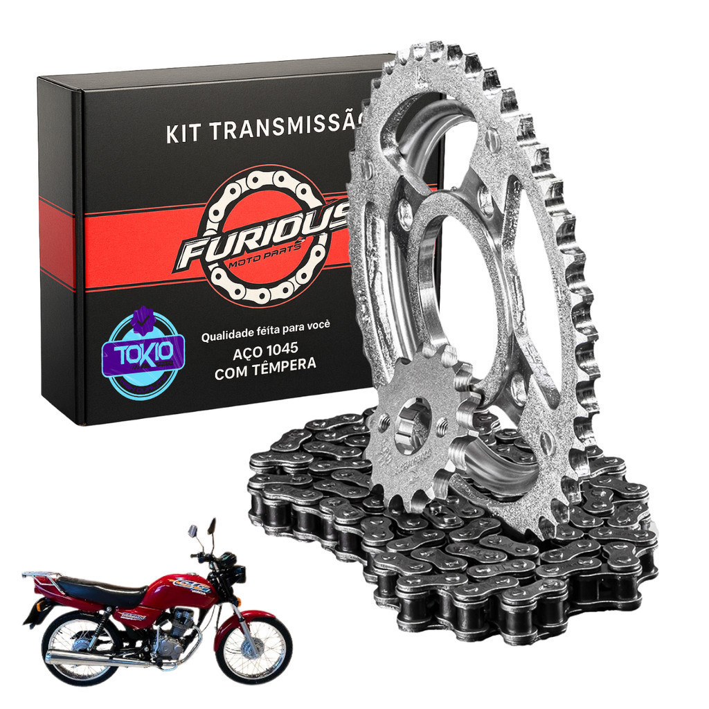 Kit Relação CG 125 1989 A 1999 Titan Transmissão FURIOUS