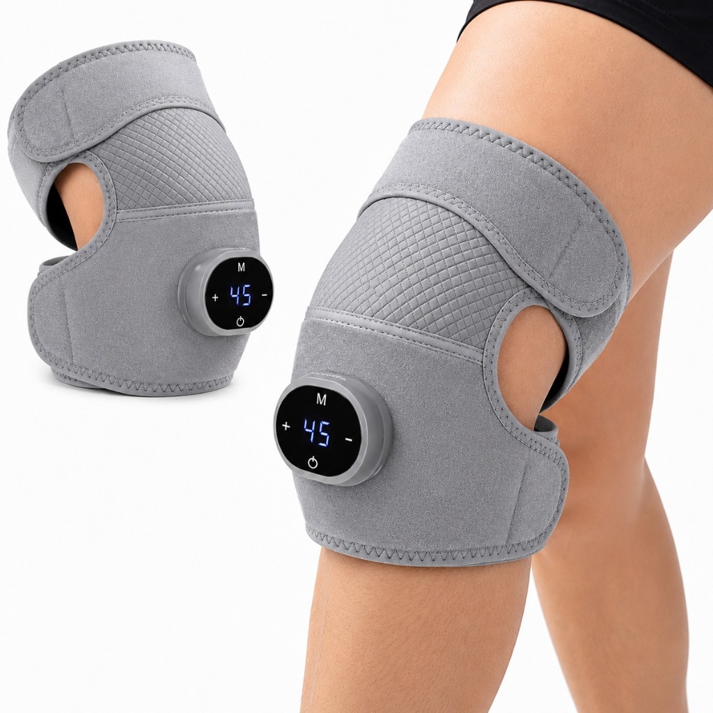 Massageador Elétrico Recarregável para Joelho, Ombro e Cotovelo Vibra E Aquece