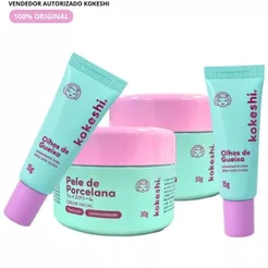 Kit Skincare Kokeshi Completo – Hidratação + Renovação Facial + Olhos de Gueixa