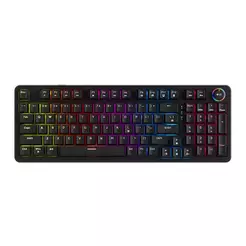 Teclado Mecanico Marvo Arma 98, Rainbow, Switch TNT Peach Linear, Preto, KG937