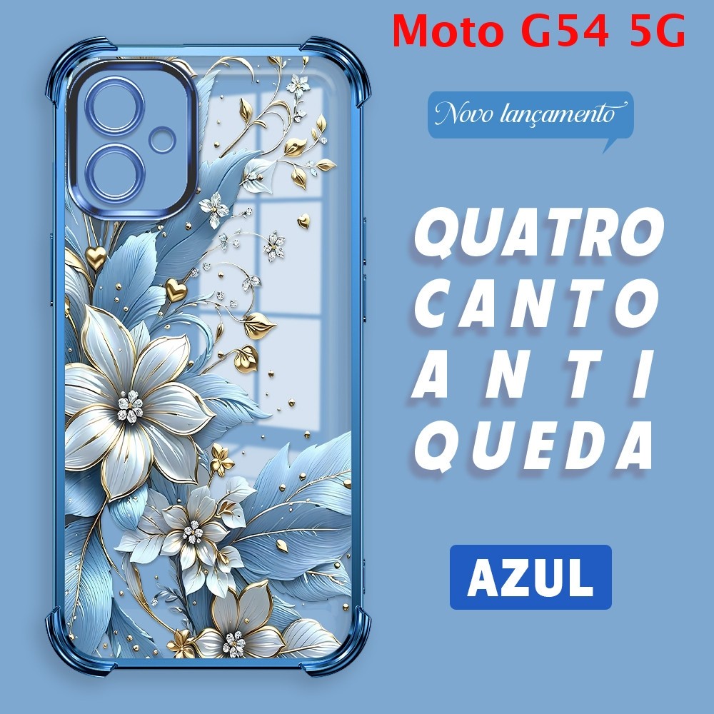 Capa Para Motorola Moto G54 5G Capinha Anti Choque Case Transparente 0506 FS