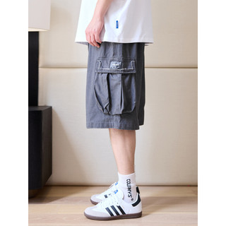 THE PANG Street Wear Plus Size Masculino Desgaste Verão Gordo Solto Macacão Lavado Shorts Masculino Plus Gordo Extra Gra