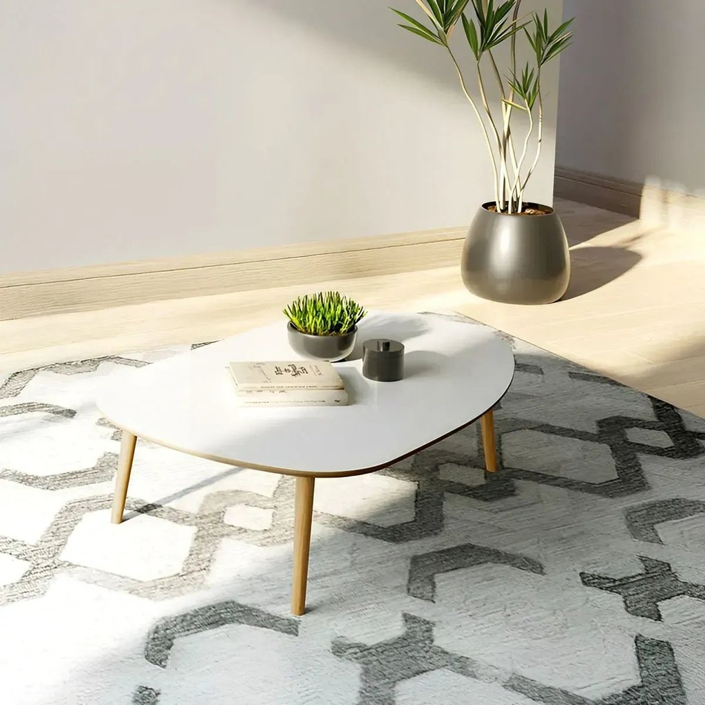Mesa de Centro Organica 120cm x 75cm x 33cm Marrom
