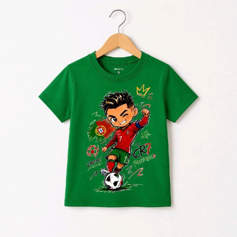 Camisa Infantil Futebol CR7 Para Crianças Confortável e Estilosa — imagem 2 de 2