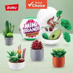 Cápsula Misteriosa ZURU Mini Brands Crie o Jardim - Coleção de Plantas, Caixa-Surpresa com Miniatura de Brinquedo,