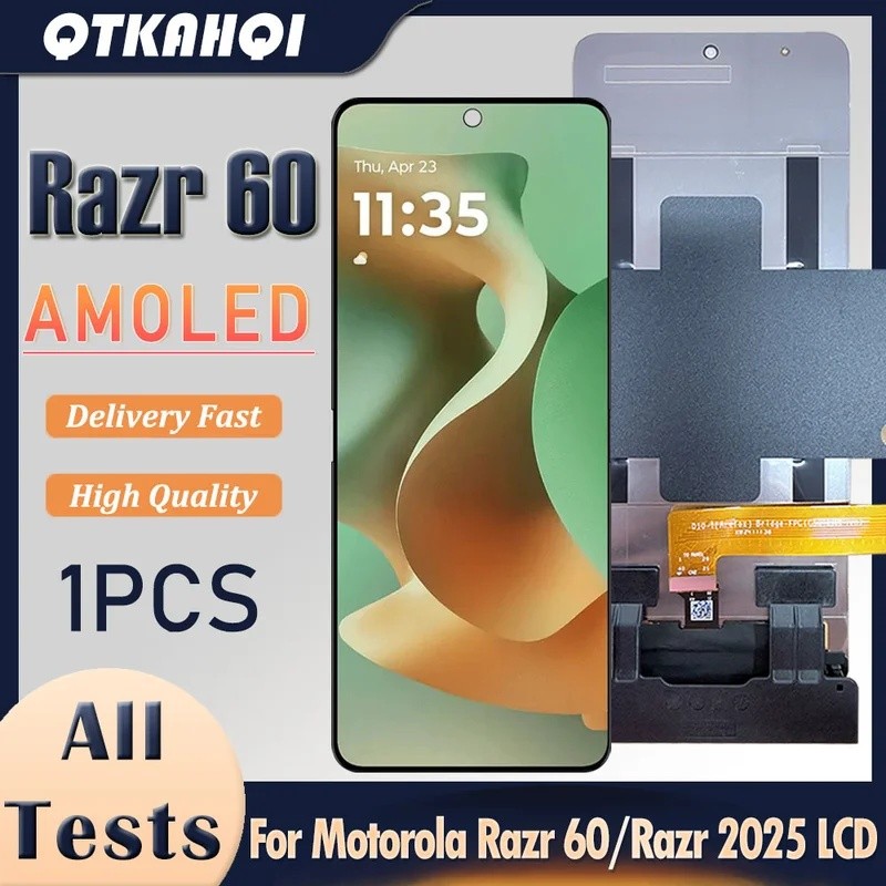 6.9 " AMOLED Para Motorola Razr60 LCD XT2553-1 Display Tela De Toque Digitador A
