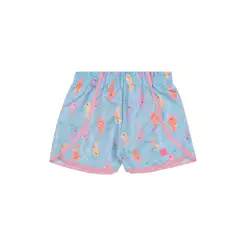 Short de Praia Infantil Menina Tactel Elian Azul