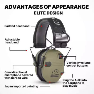Smart Electronic Hearing Protector For Hunting Active Shooting Headphones Hearing Protection And Noise Reduction