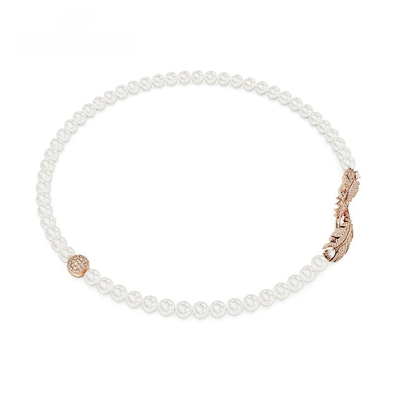 254 Colar de Joias BNXB, Colar de Pérolas, Colar de Prata 925, Colar Feminino de Prata, Colar de Joias, Colar de Pérolas