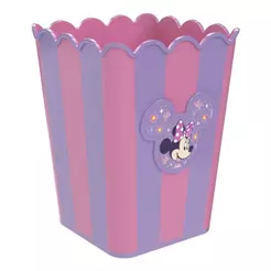 Balde Pote Pipoca Minnie Pipoqueira Retrô Rosa Plasútil