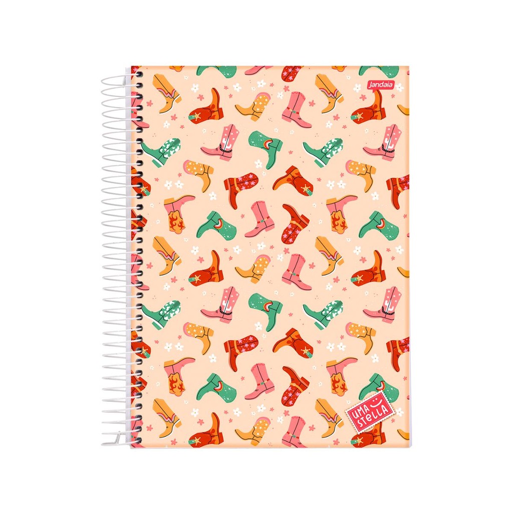 Caderno 15 Matéria Universitario Feminino 240 Folhas Stella - Jandaia' MODELO:BOTA