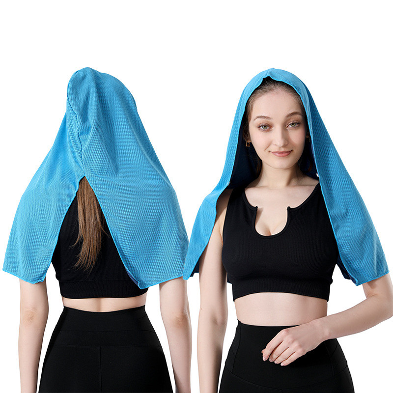 Toalha refrescante para esportes de verão, boné de boxe absorvente de suor, proteção solar, toalha de secagem rápida, fr