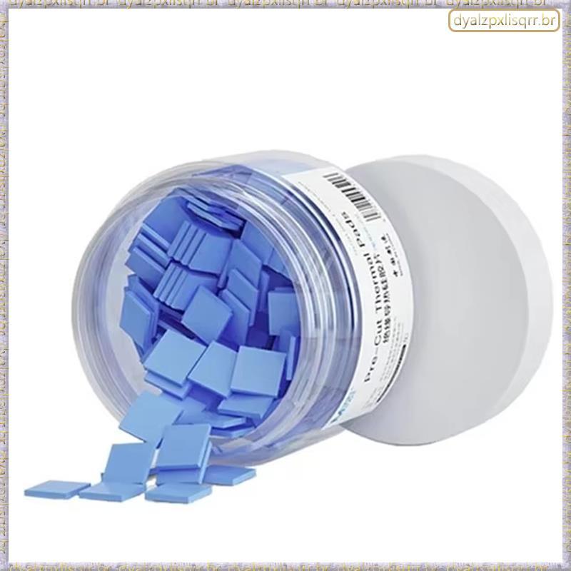 [Fsp] 100 Pcs 12x12mm Azul Cinza Almofada Térmica Silicone Para Reparo De Celular Notebook Placa-Mãe CPU Reparação Tapet