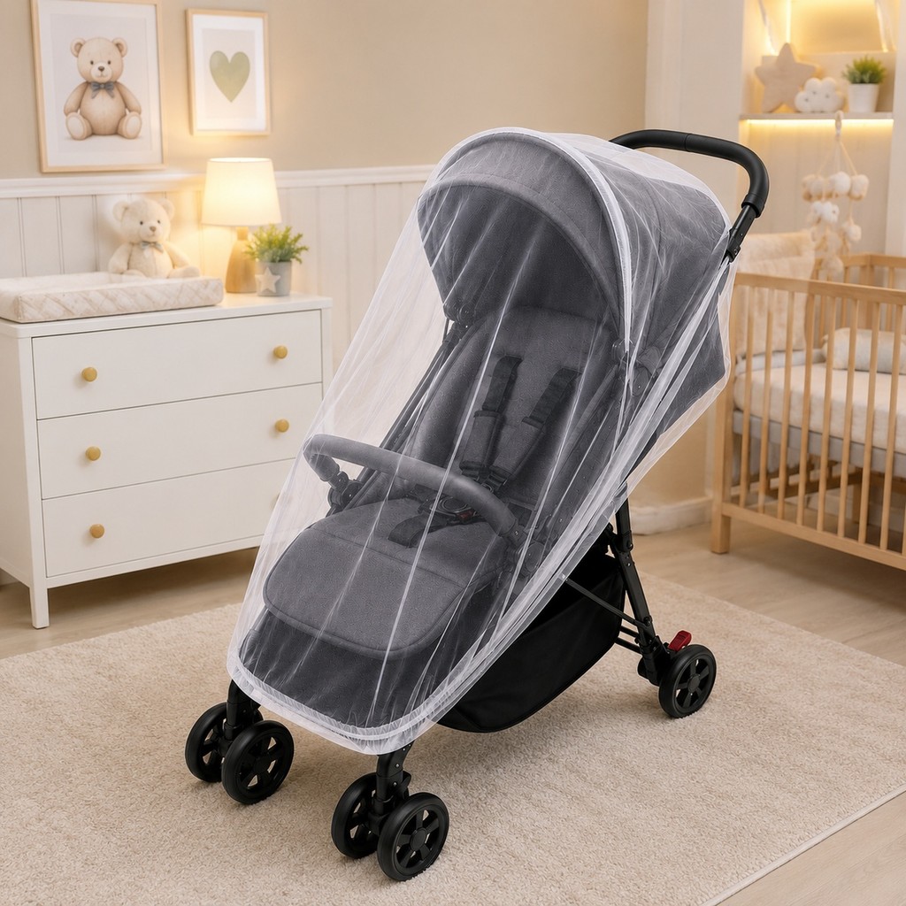 Mosquiteiro Carrinho Universal Portátil 1,00m X 1,50m Bebe Conforto Cadeirinha