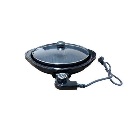 Grill Elétrico Redondo Termostato 220V 1200W Preta 40cm STARTOOLS