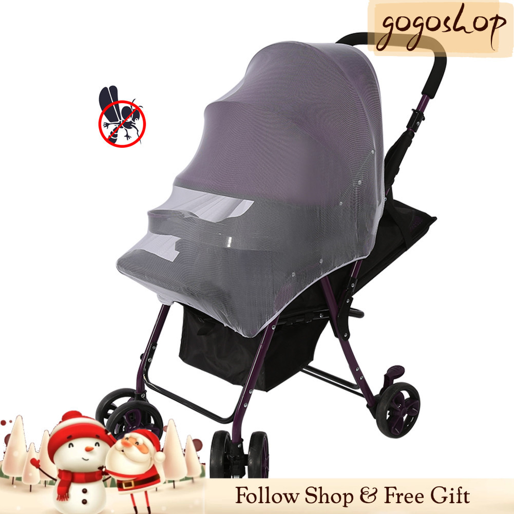 Gogoshopp-br Carrinho de bebê mosquiteiro inseto para carrinho de bebê protetor de malha fina carrinho universal
