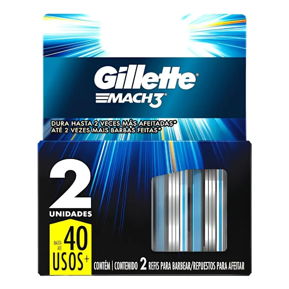Carga Para Aparelho Mach3 Regular 2 Unidades - Gillette
