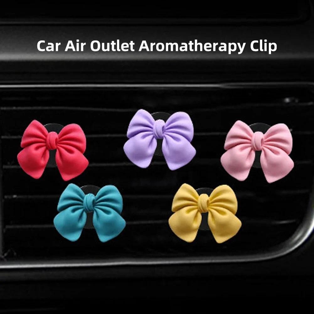 1PC Interior Do Carro Arco-Nó Ambientador Clipe Airoutlet Braçadeira AC Acessórios De Decoração Presentes Da Mulher