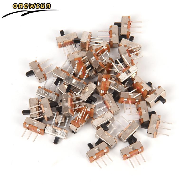 40 Pcs 3 Pinos SS12D00G3 2 Posição SPDT 1P2T Painel PCB Mini Interruptor Deslizante Vertical