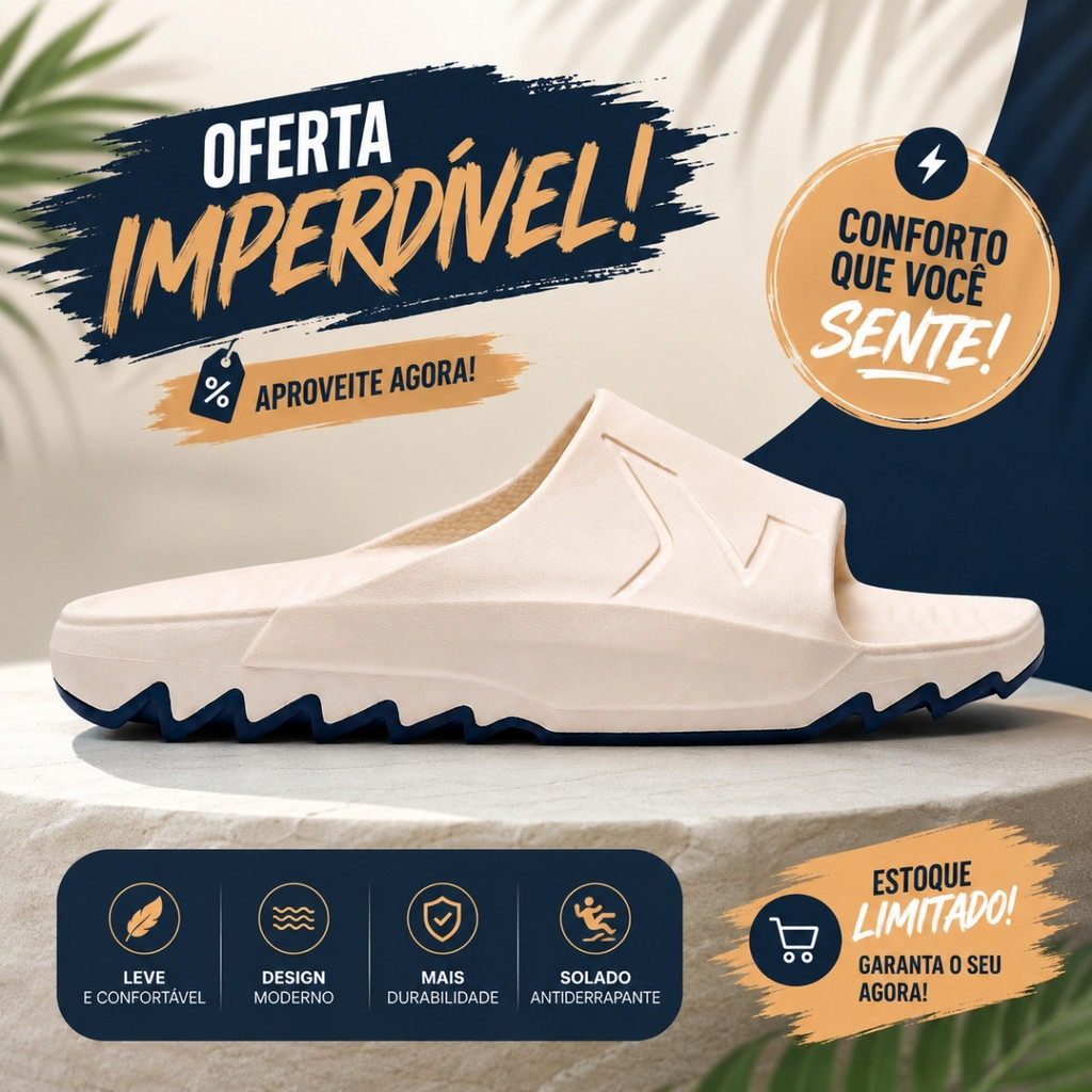 Chinelo Slide Masculino Nuvem Macio com Solado Tipo Nuvem, Super Macio e Confortavel Muito Bom!