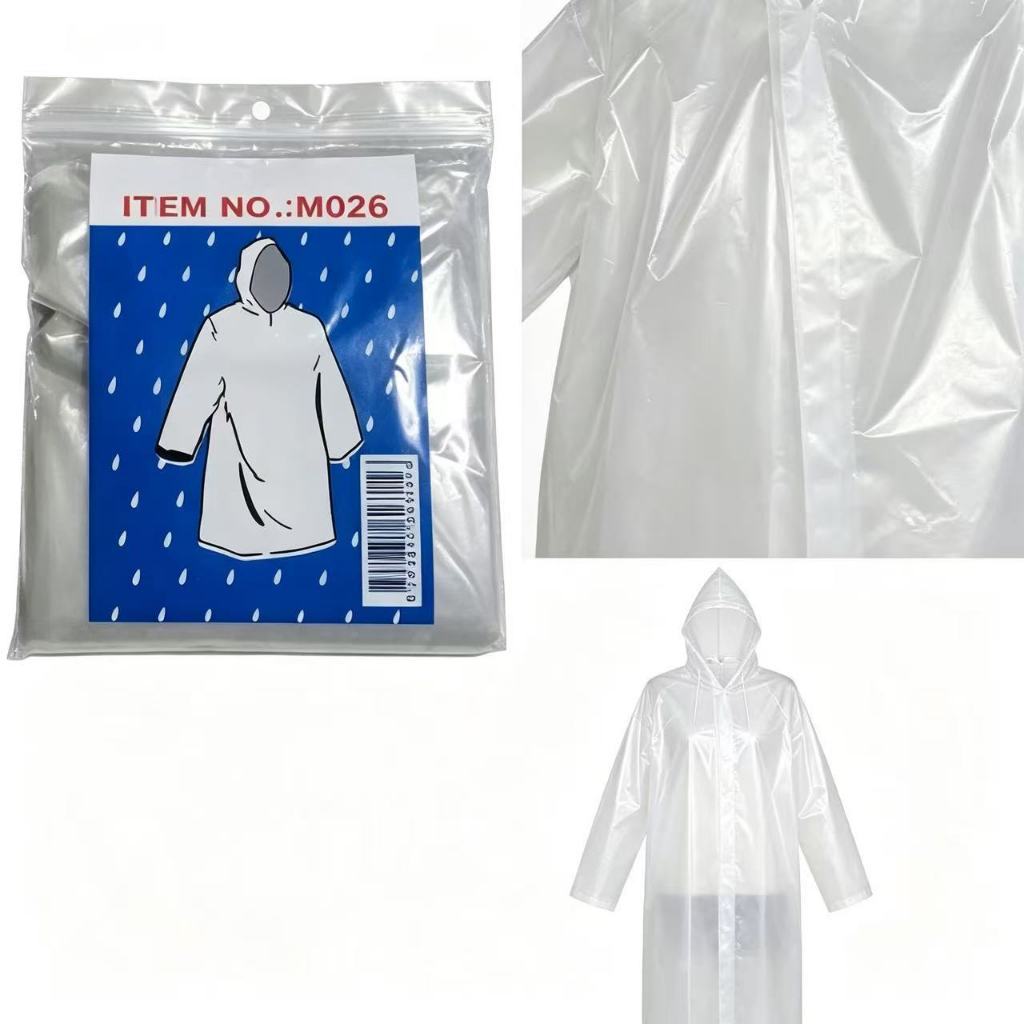 Kit5 Capas de Chuva Transparente Descartável, Impermeável, Leve e Fácil de Levar – Ideal para Eventos, Viagens e Família