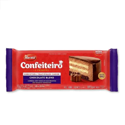 Cobertura Confeiteiro Blend Barra 1,01kg Harald Chocolate Fracionado Para Confeitaria