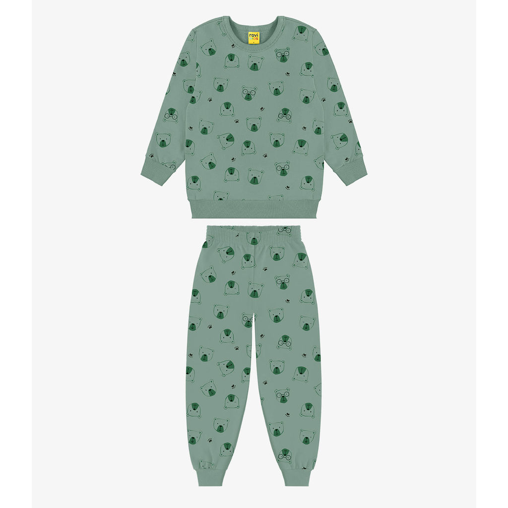 Conjunto Blusão Com Calça Menino Rovi Kids Verde
