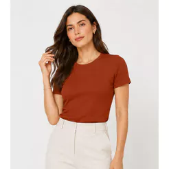 Blusa Feminina Justa Em Malha Classic Infinita Cor Marrom