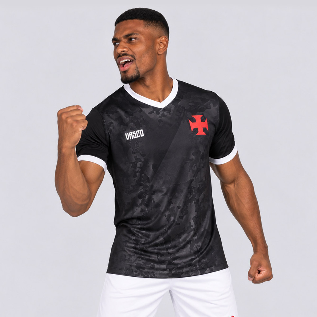 Camisa Vasco Mexer Preta — imagem 2 de 2