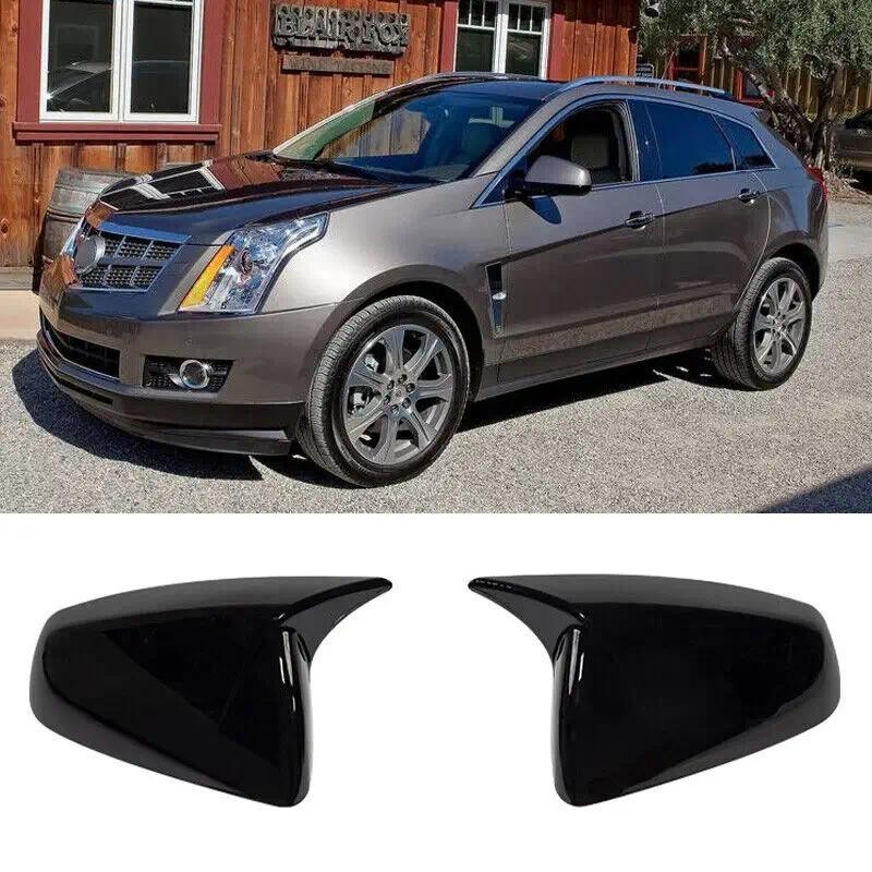 Decoração De Capa De Espelho Retrovisor De Chifre Preto Brilhante 2 Peças Para Cadillac SRX 2010-2016 -
