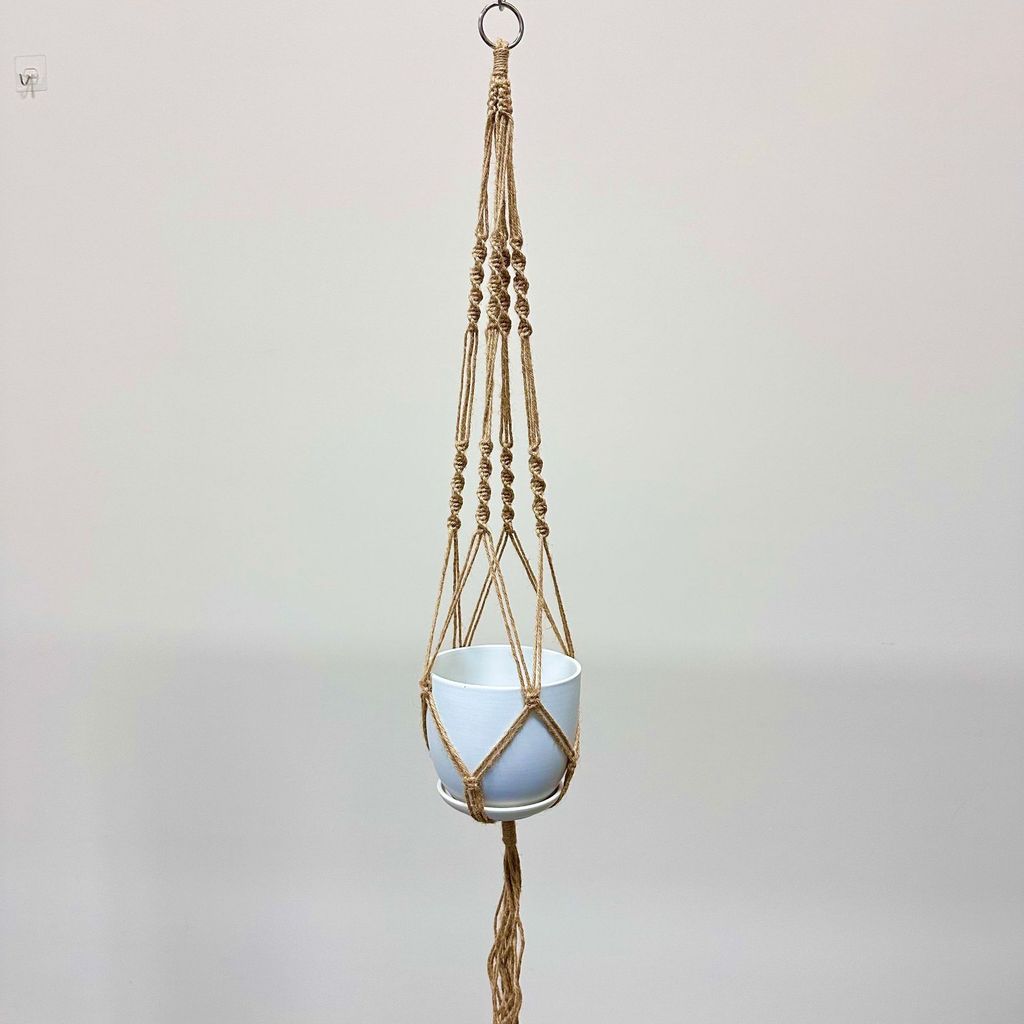 Vaso de flores para jardinagem transfronteiriça, cesta suspensa, bolso líquido, cesta suspensa, corda de cânhamo tecida 
