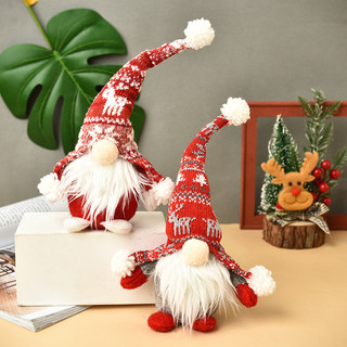Boneco de Papai Noel para decoração de mesa, boneco sem rosto em posição de pé, para cenários de vitrines, decoração de 