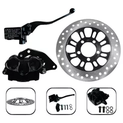 Kit Completo Disco + Burrinho + Pinça De Freio Honda Cg Titan Fan 160 18 Até 23