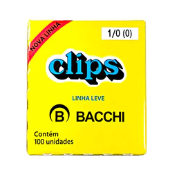 Clips galvanizado NR 1/0 (0) com 100 unidades Bacchi