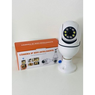 8177  Câmera De Segurança Fergusom Lâmpada Ip Wifi Com Visão Noturna Interna Externa App Yoosee Espiã 360º Cor Branco