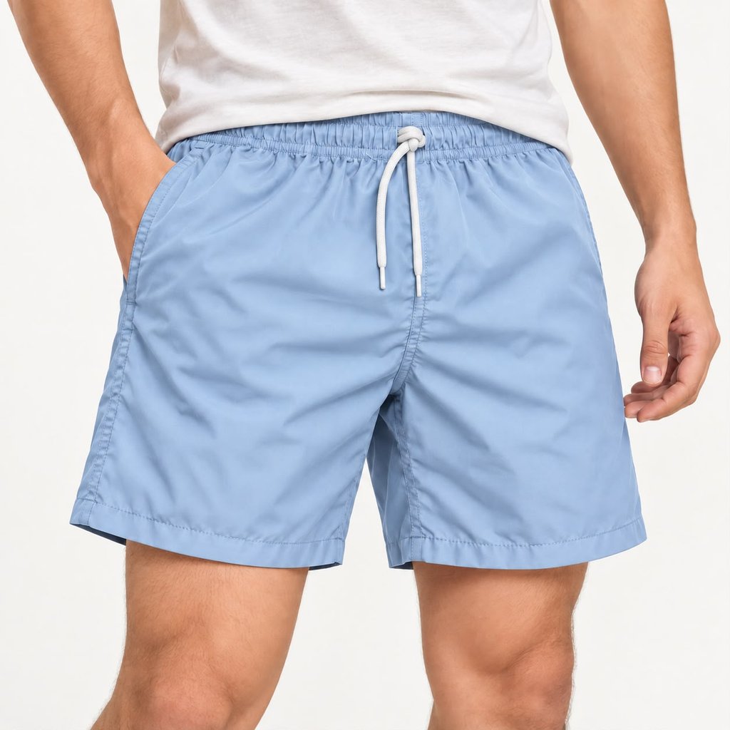 Short Tactel Mauricinho Bermuda Masculina Moda Praia Academia Conforto Casual Liso Dia a Dia Viagem com Cordão Bolso