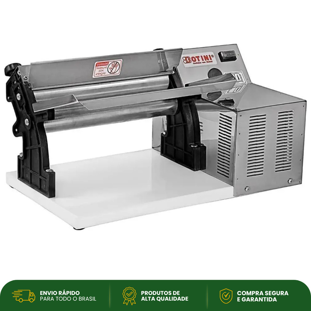 Cilindro Laminador de Massa Elétrico Bivolt Botini B300 Inox 30cm