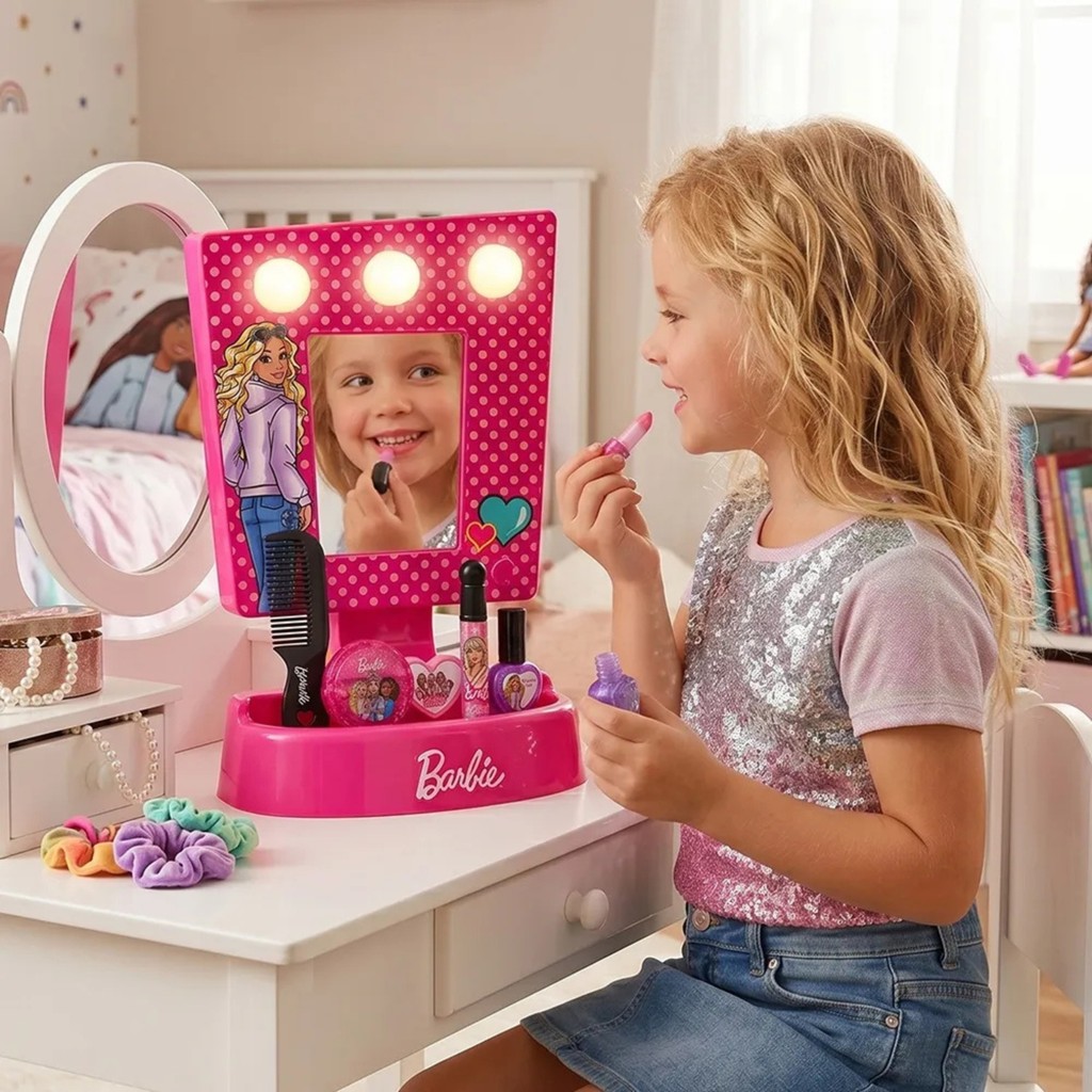 Camarim Dream Vanity com Luz Barbie Multikids - Penteadeira com Espelho LED e Kit Completo — imagem 2 de 2