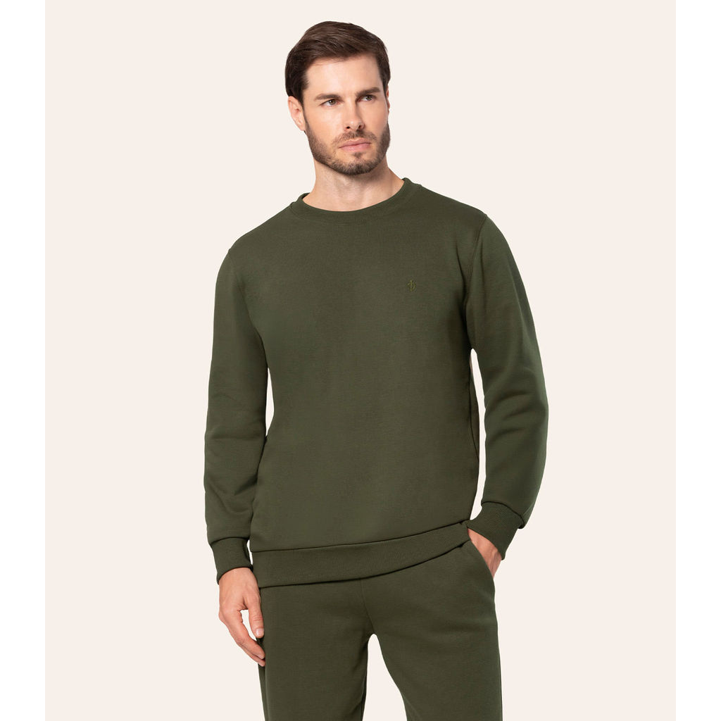 Moletom Masculino Moletom 3 Cabos Felpado Diametro Verde
