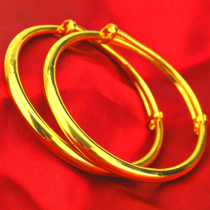 Bangladesh ouro sólido pulseira areia ouro pulseira de bronze banhado a ouro deslizante Gypsophila pulseira feminino pre