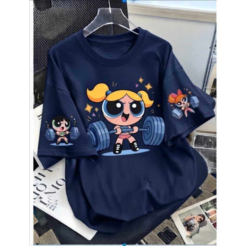 Camiseta blusa academia 100% algodão unissex Meninas Super Poderosas docinho lindinha florzinha