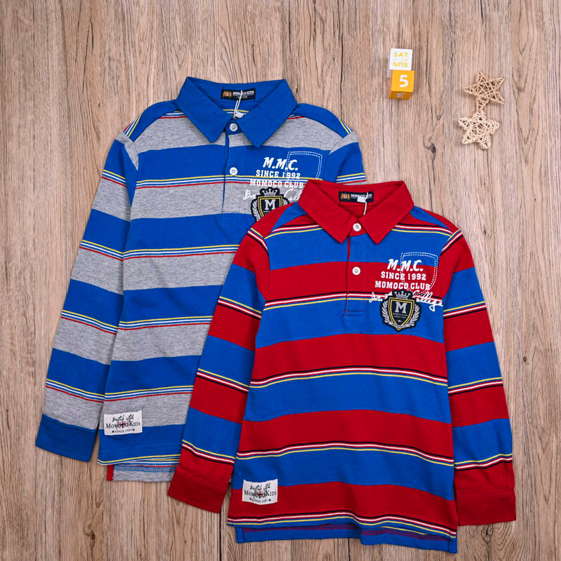 Comércio exterior europeu americano menino bebê primavera outono algodão Casual manga comprida camiseta topo menino lape