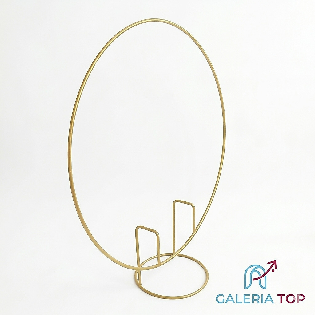 Mini Painel Arco De Mesa Para Festa Redondo Decoraçao 50cm Dourado